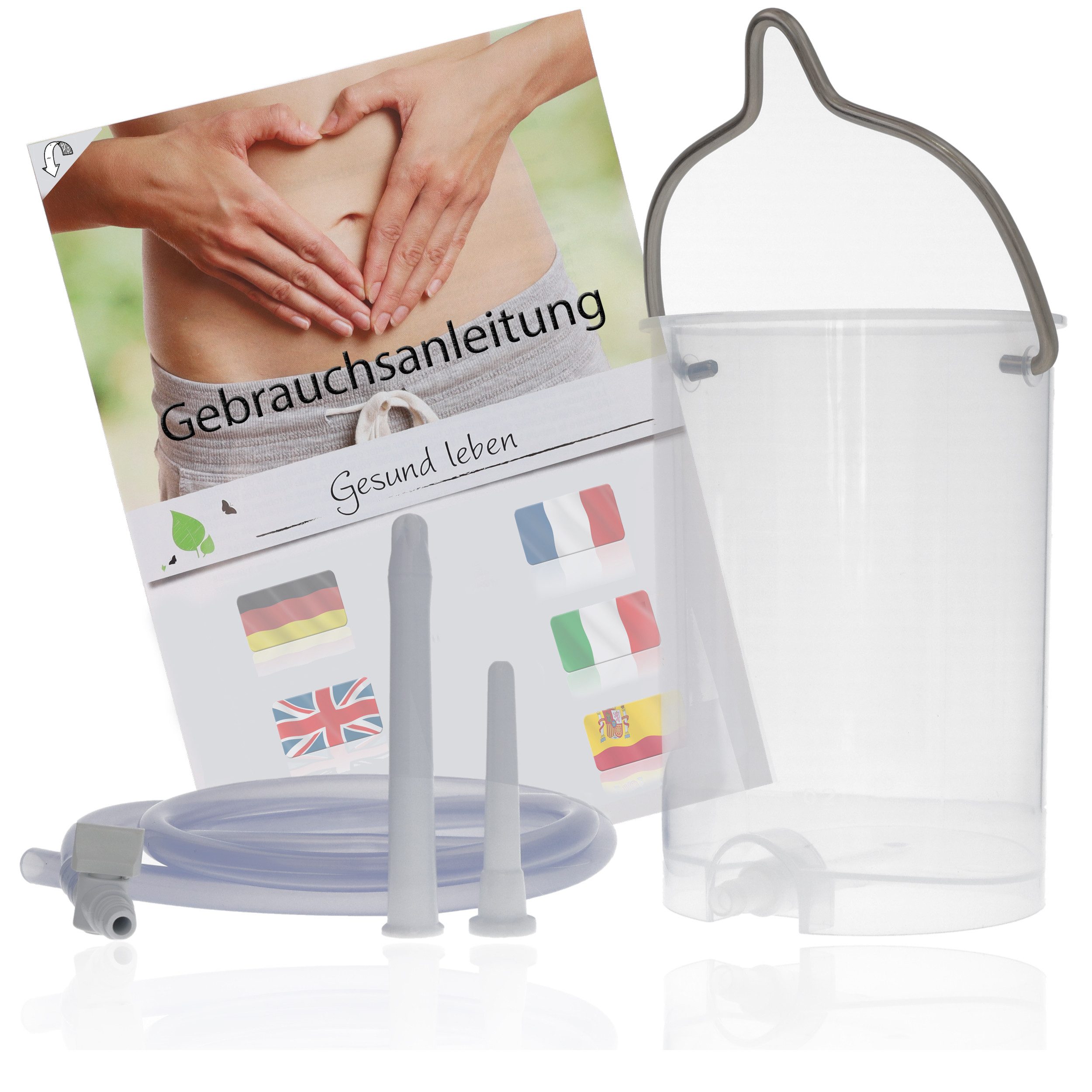 Mobiles Bidet Horn Medical Einlaufbecher mit Irrigator-Set