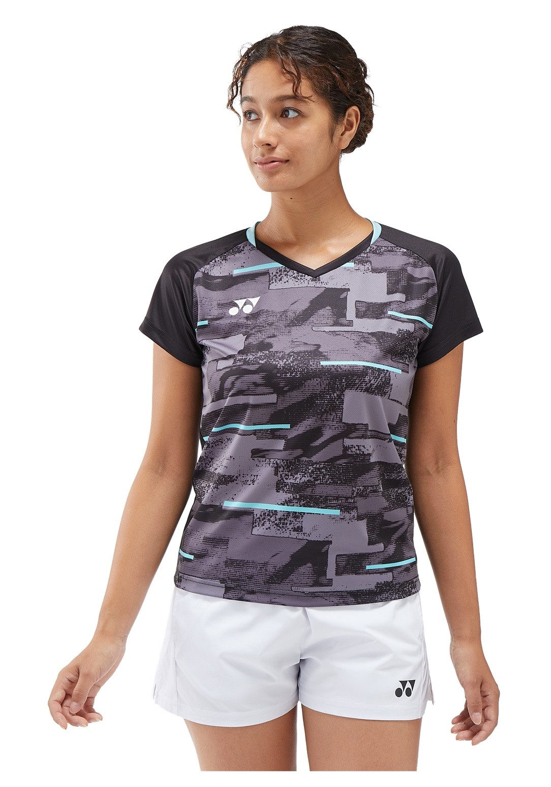 Yonex Trainingsshirt Crew Neck Club Team YW0034 (100% Polyester) schwarz Damen