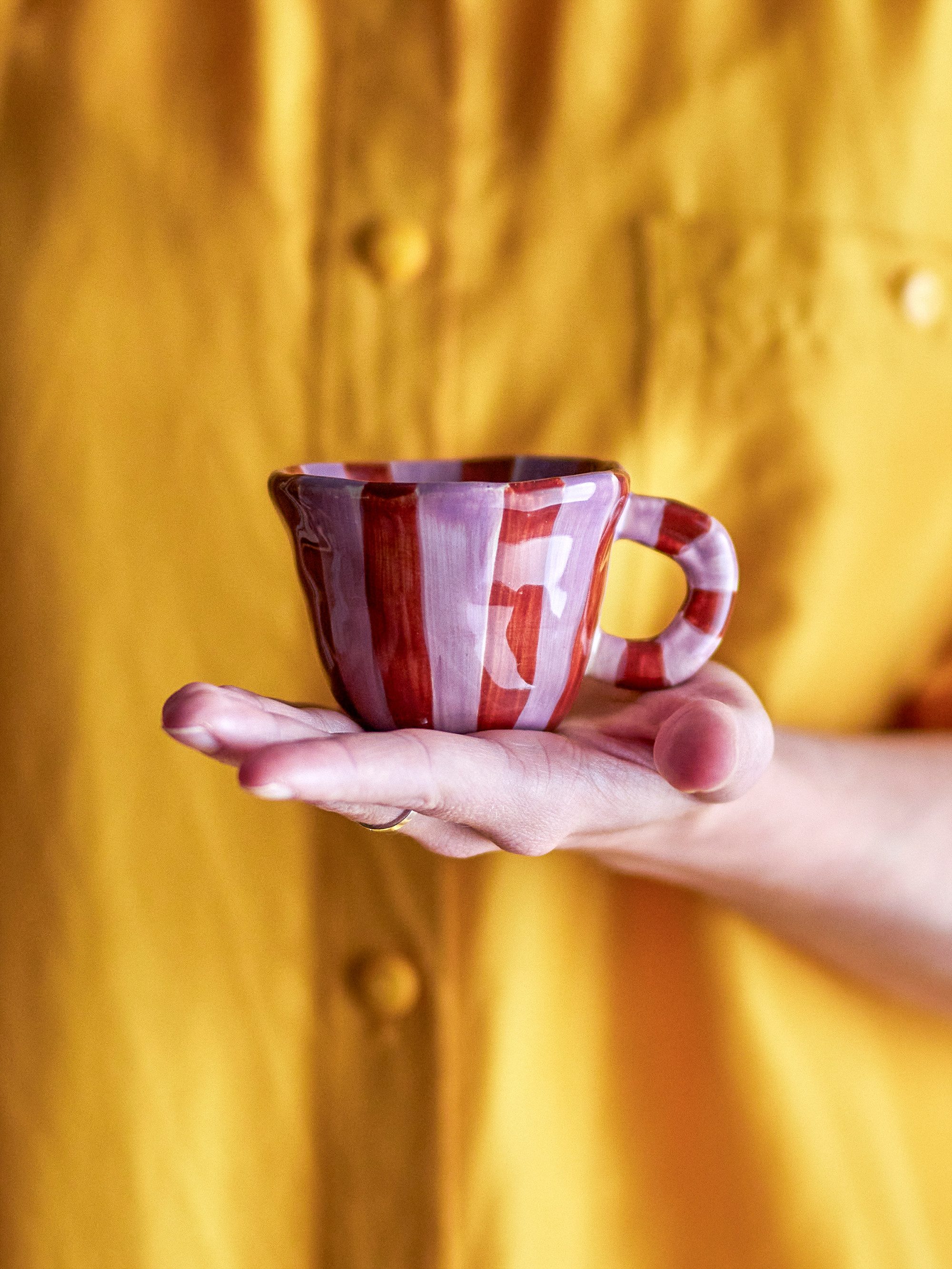 Bloomingville Tasse Bloomingville Nini Tasse, Rose, Steingut, 100 ml, Steingut