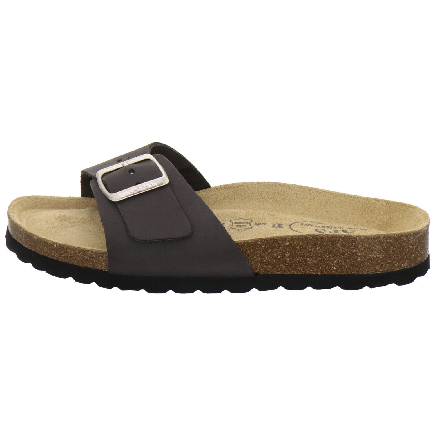 AFS-Schuhe 211282 Sommer Pantolette für Damen mit Fußbett, bequeme Sandalen aus Leder
