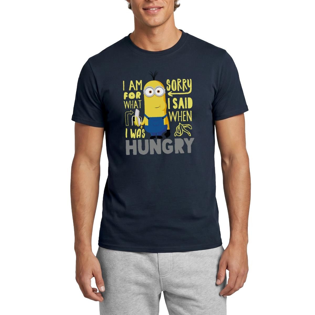 T-Shirt Minions Kevin Hungry Spruch Despicable Me Männer T-Shirt