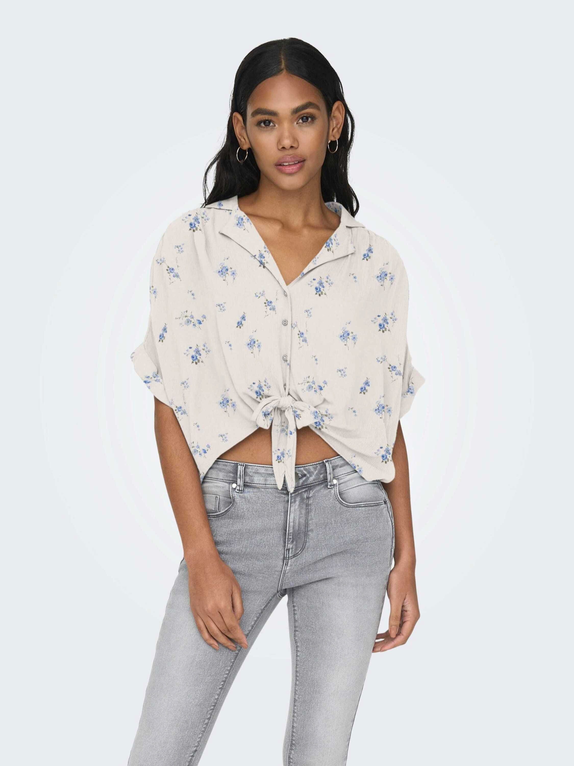 ONLY Funktionsbluse ONLPAULA (1-tlg) Drapiert/gerafft
