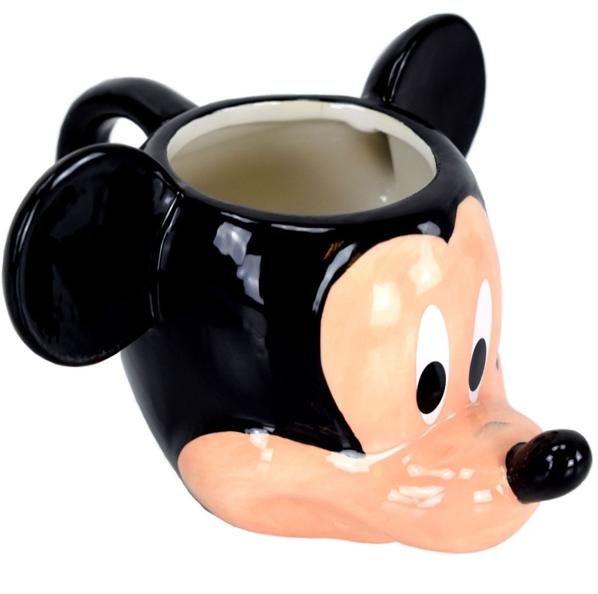 Stor Tasse Motivtasse Keramiktasse Kopf Mickey Mouse Minnie Mouse, 1-tlg., Keramik, Geschenkbox