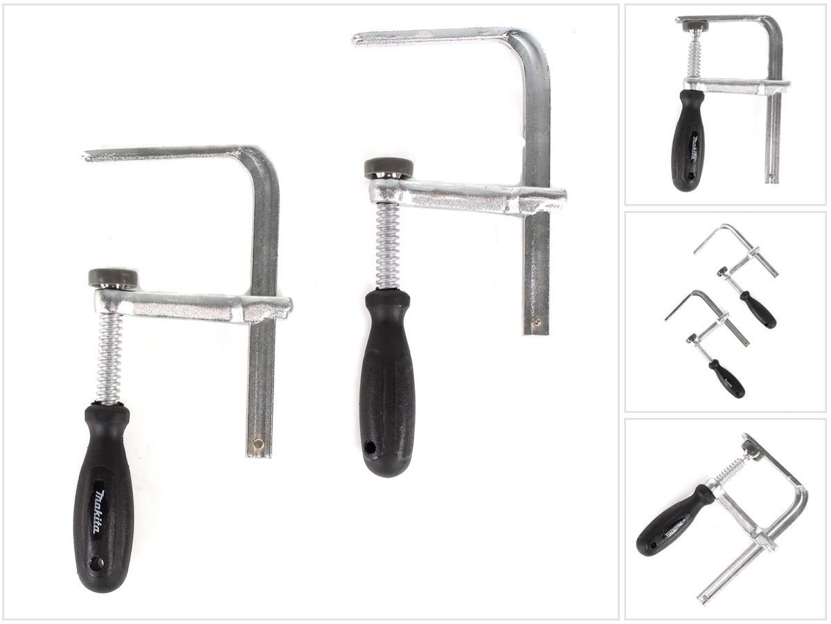 Makita Schraubzwinge Schraubzwingen Klemmen für Führungsschiene 2 Stück, 1 Paar (194385-5