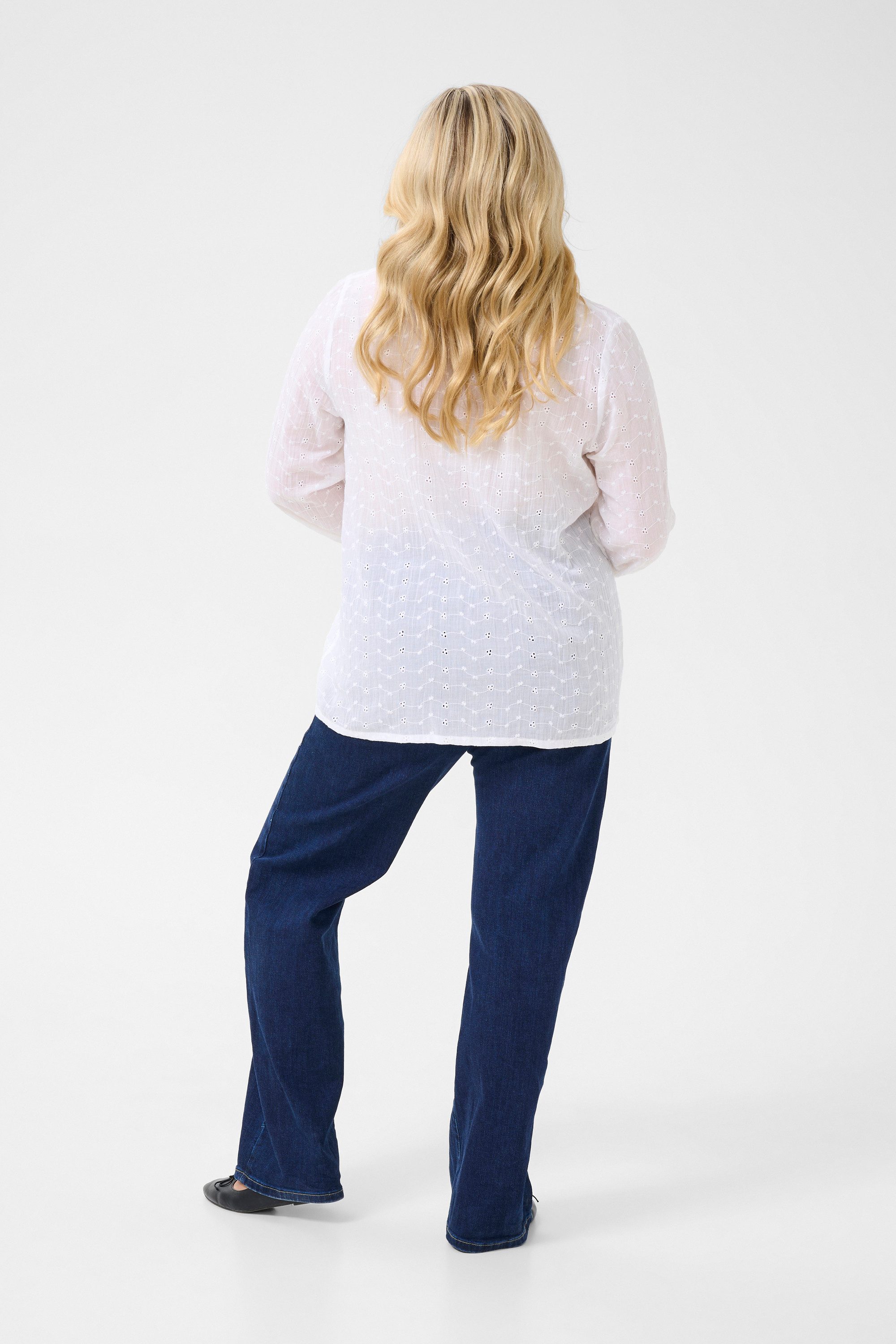 KAFFE Curve Langarmhemd Langarm - Hemd KCmaia Große Größen