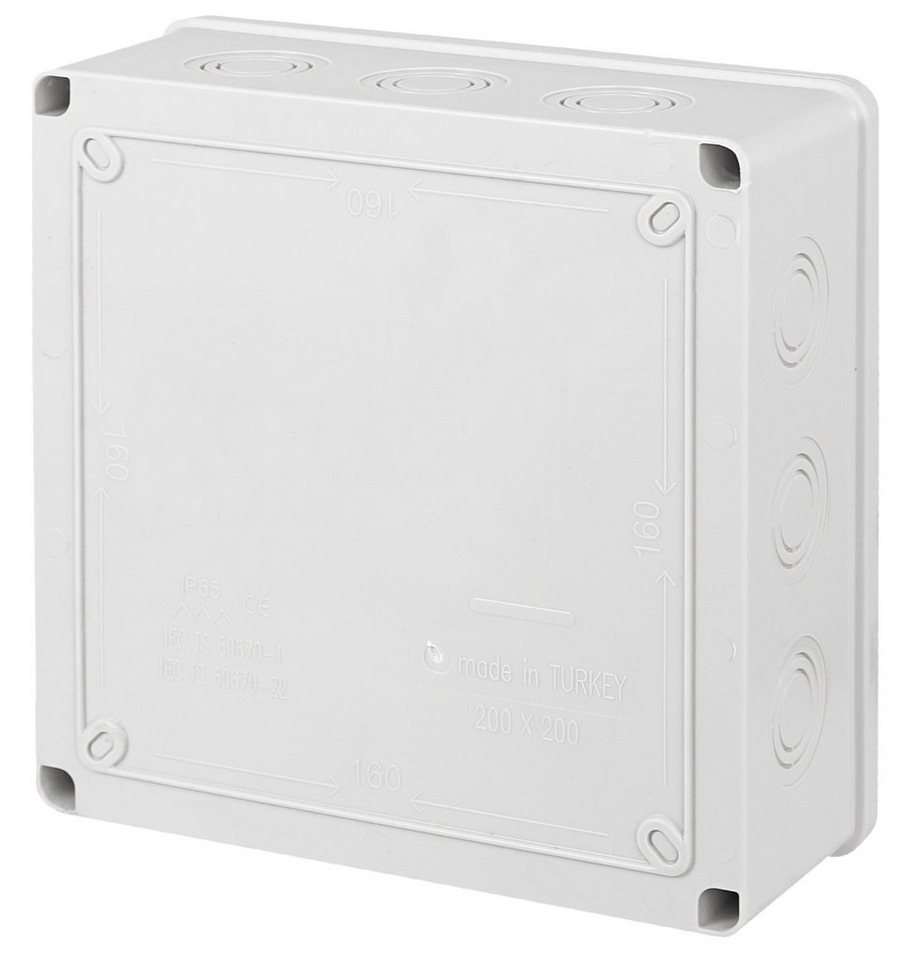 Thumbnail - ADELID Verteilerbox, Abzweigkasten Abzweigdose Aufputz IP65 200x200x80mm