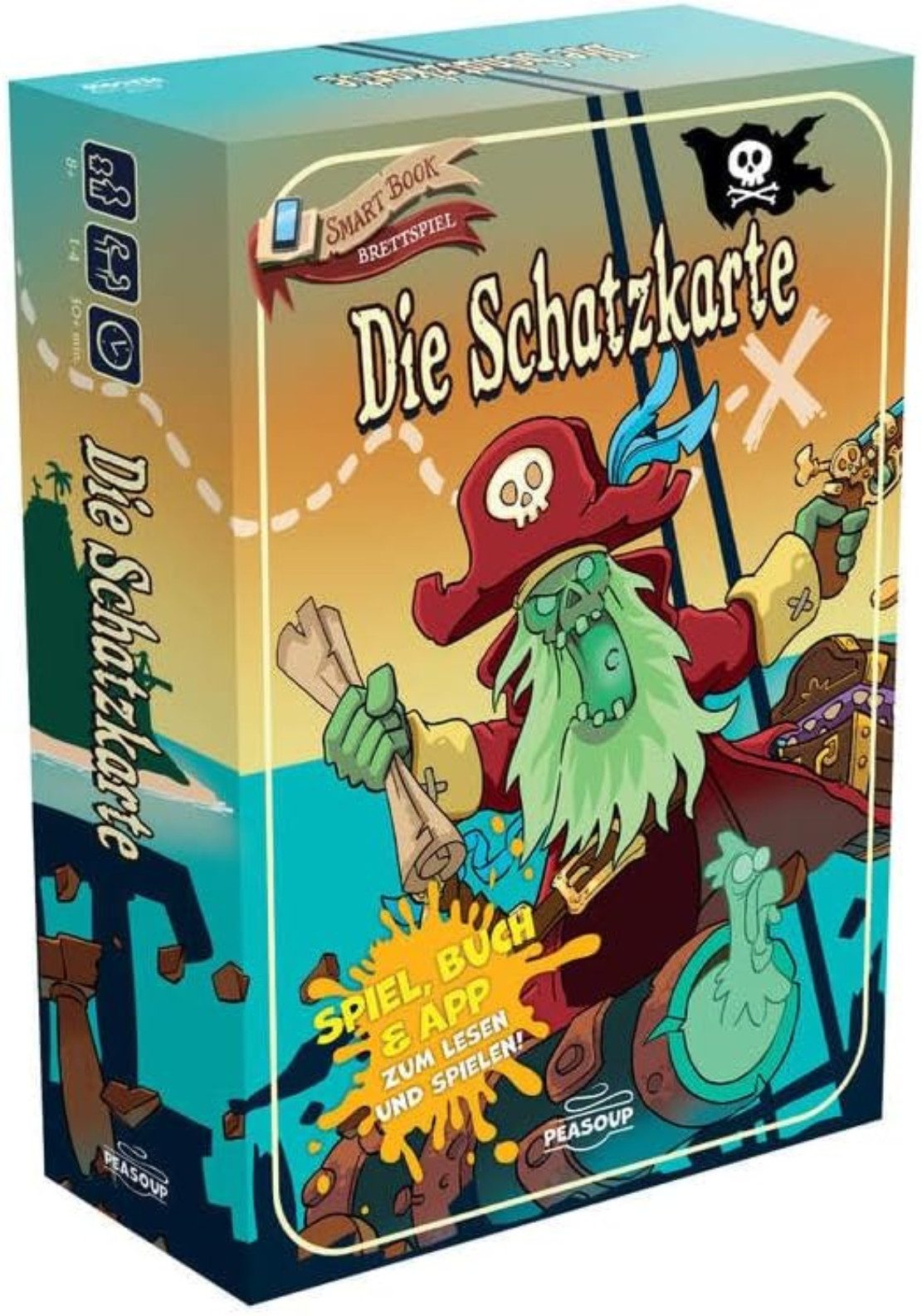 AMIGO Spiel Die Schatzkarte – Piraten-Brettspiel, 2–4 Spieler ab 8 J.