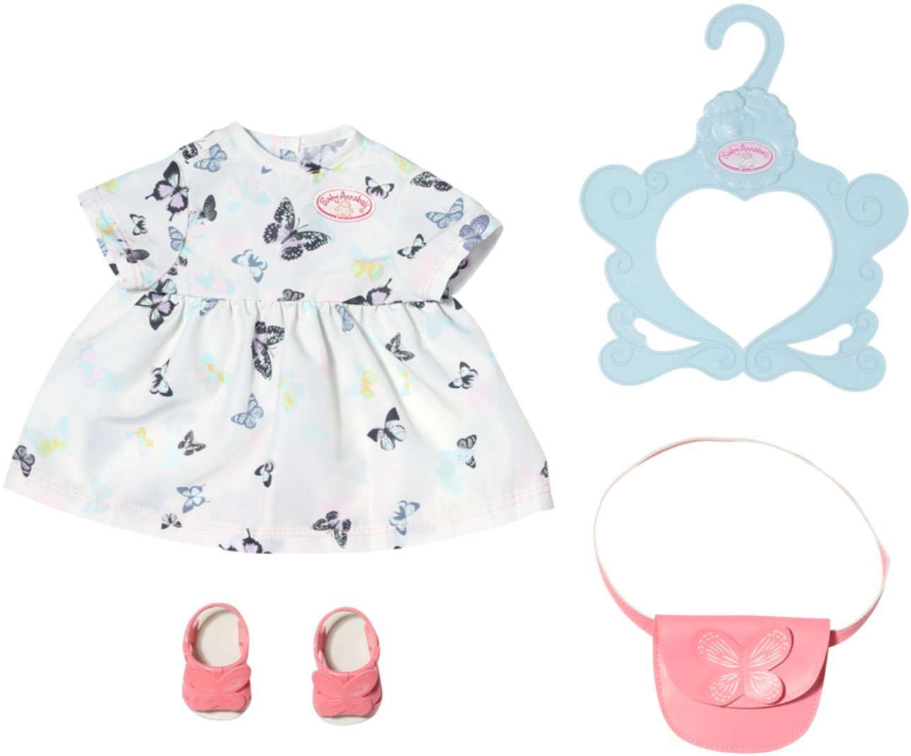 Zapf Creation® Baby Annabell Puppenkleidung Deluxe Kleid Set, 43 cm, mit Kleiderbügel