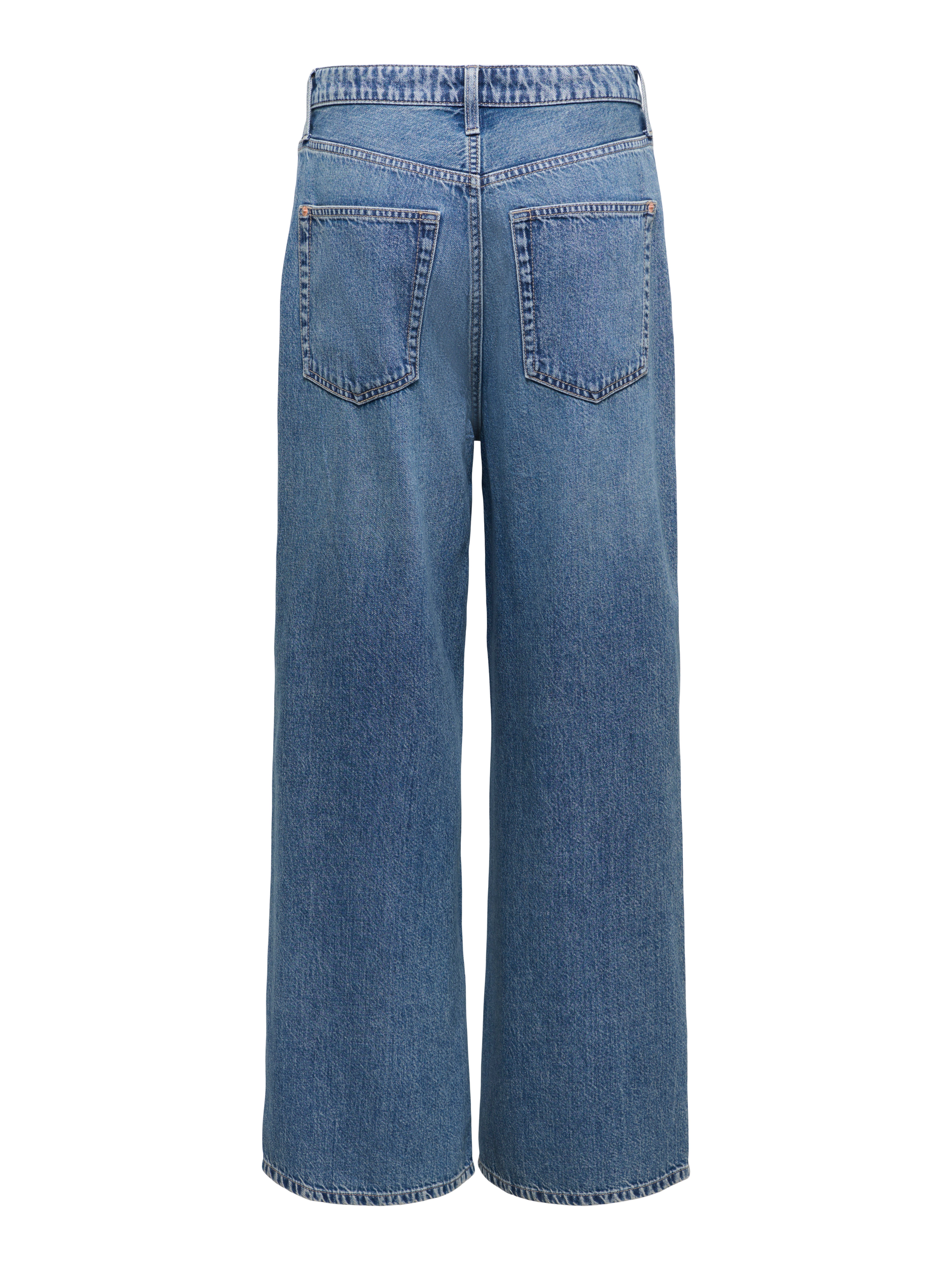 ONLY High-waist-Jeans ONLSILKY SOFT HW WIDE DNM PIM233 NOOS mittlere Waschung, hohe Leibhöhe, weite Beinform