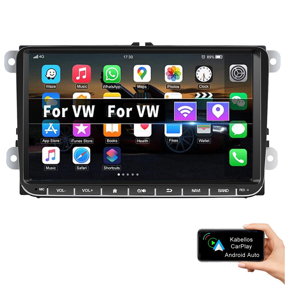 9" Android 14 Für VW GOLF 5 6 Touran EOS Tiguan Polo Sharan Jetta T5 Autoradio