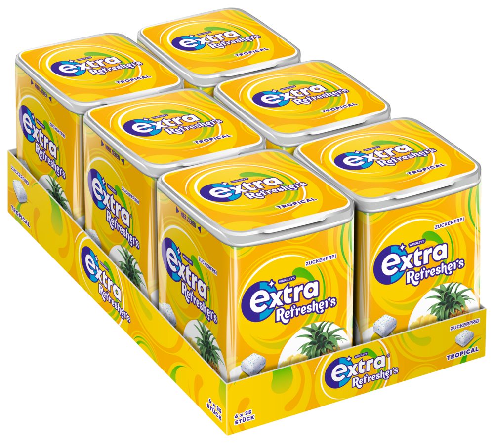 Mars GmbH Süßigkeit EXTRA REFRESHERS Dose Tropical 6x35 Stück