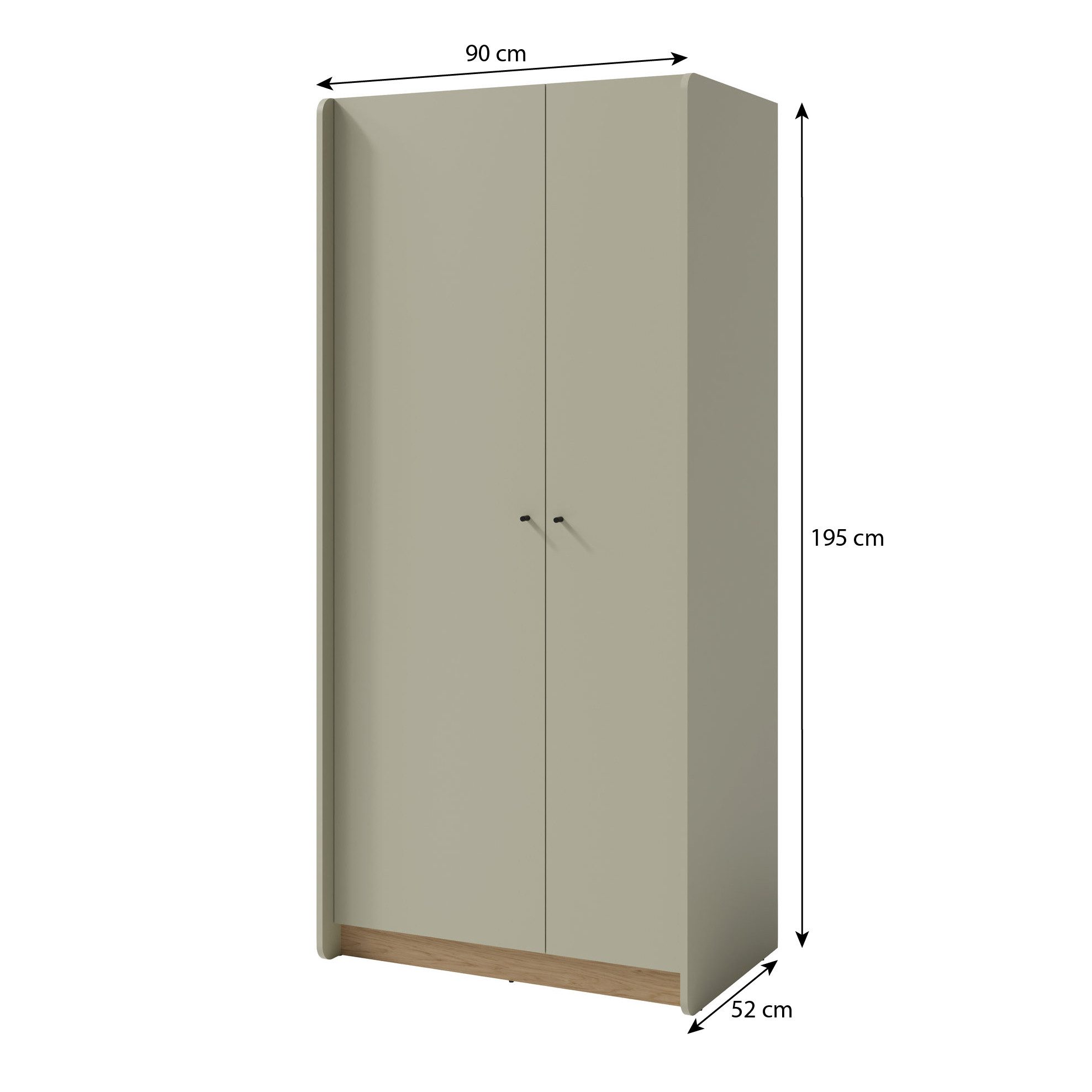 Beautysofa Kinderkleiderschrank mit 2 Türen ALEX