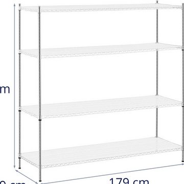 Royal Catering Regal Metallregal 1.000 kg Standregal 180 x 60 x 180 cm Steckregal