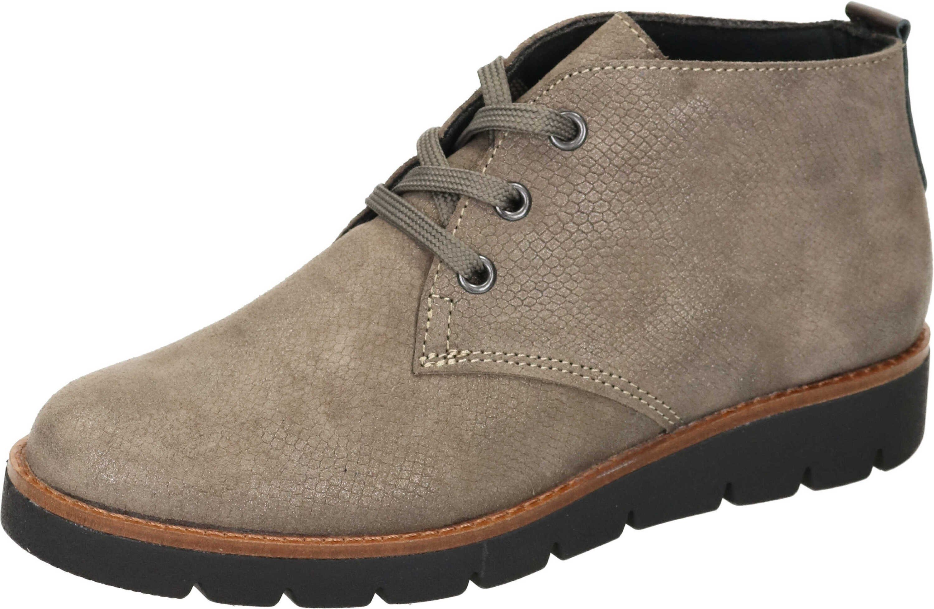 Comfortabel Stiefeletten Schnürstiefelette aus Nubukleder günstig online kaufen