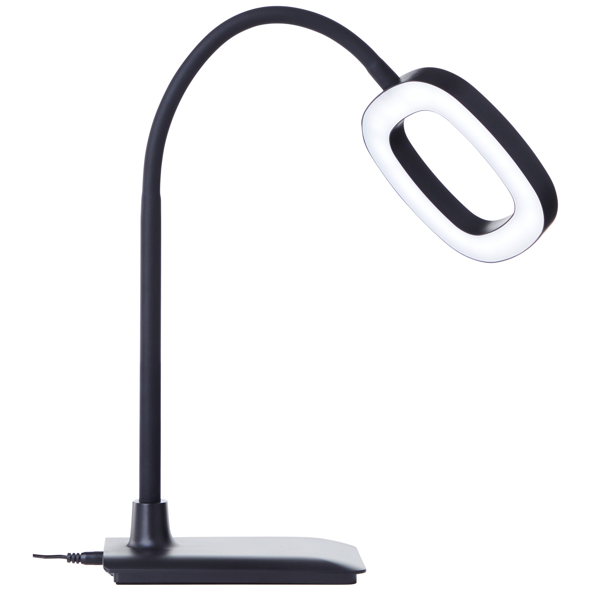Brilliant LED Schreibtischlampe Maskat, Dimmfunktion, LED fest integriert, Neutralweiß, 43cm, 880lm, 5000K, dimmbar, Flexarm, schwarz – Bild 4 von 4