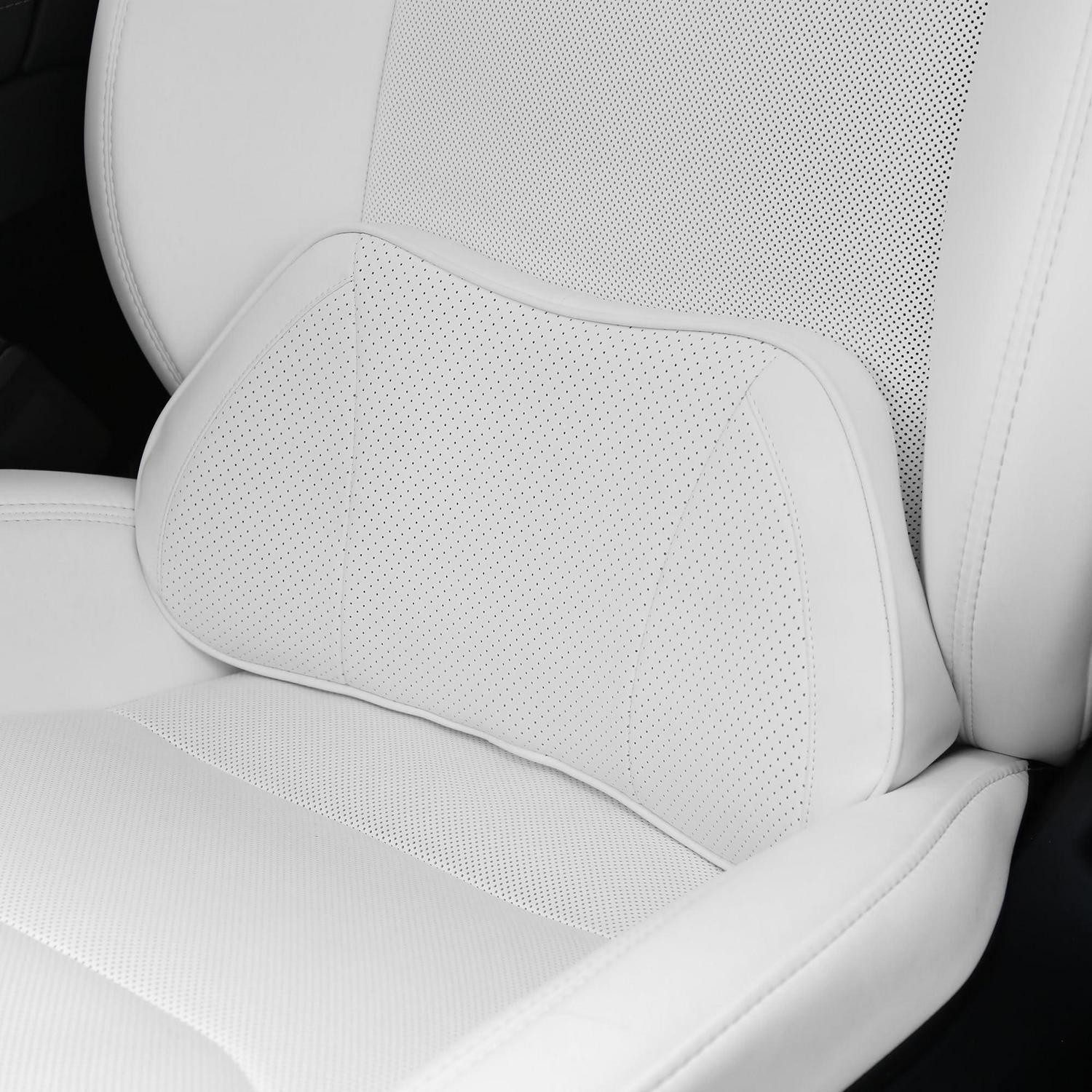 LuxusKollektion Stuhlkissen Lendenkissen Memory Foam Lordosenstütze Weiß Lendenkissen 1 Stück