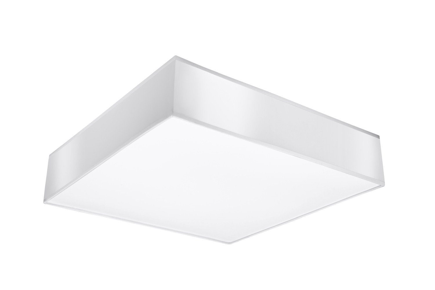 Licht-Erlebnisse Deckenleuchte MITRAS, ohne Küchen Esszimmer B45cm Weiß 3-flmg Schirm Flur L45cm Leuchtmittel, Deckenlampe