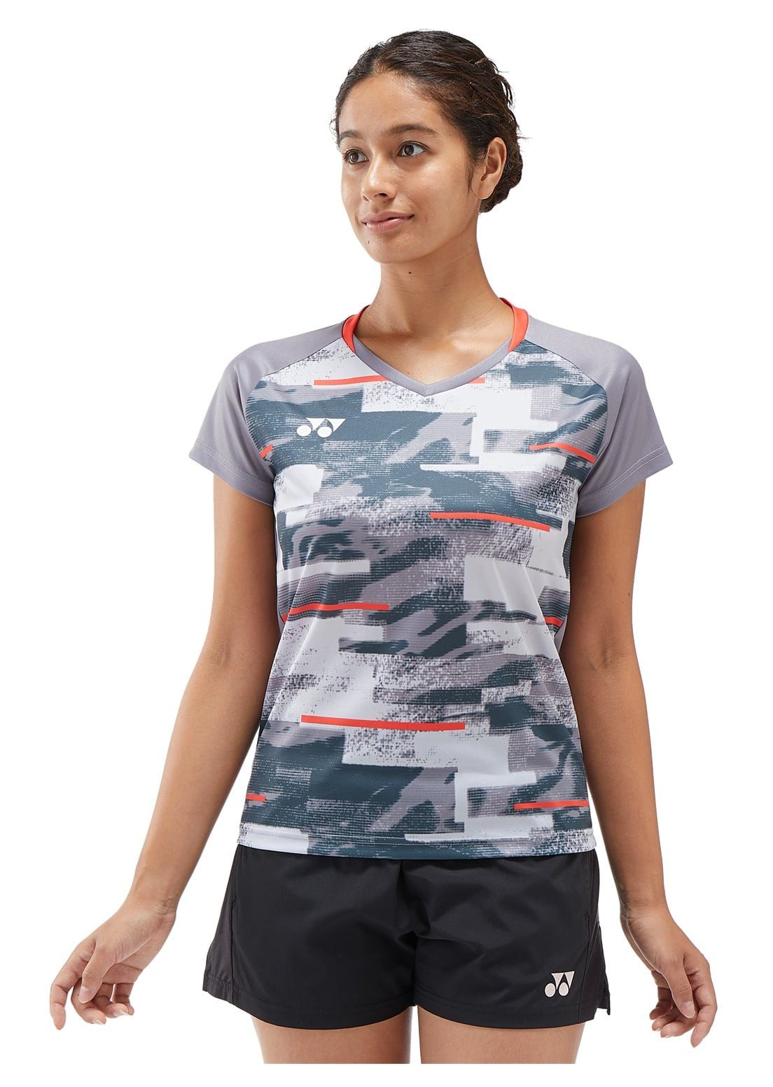 Yonex Trainingsshirt Crew Neck Club Team YW0034 (100% Polyester) grau Damen