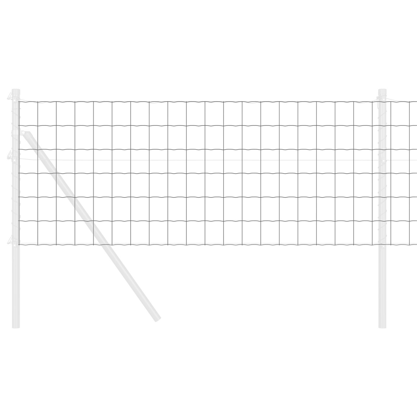 vidaXL Gartenzaun Eurozaun Grau 0,6x10 m günstig online kaufen