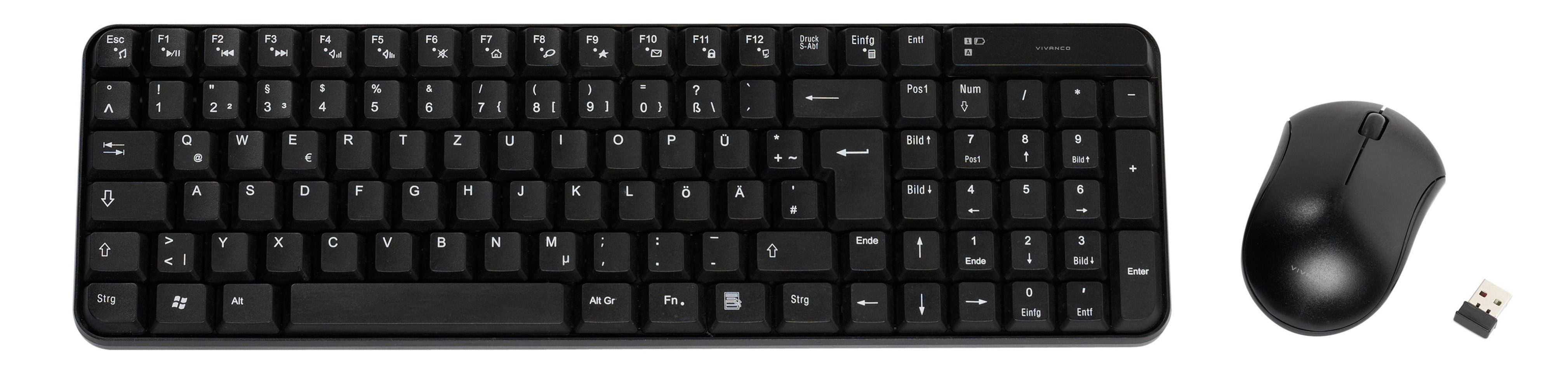 Vivanco Tastatur- und Maus-Set