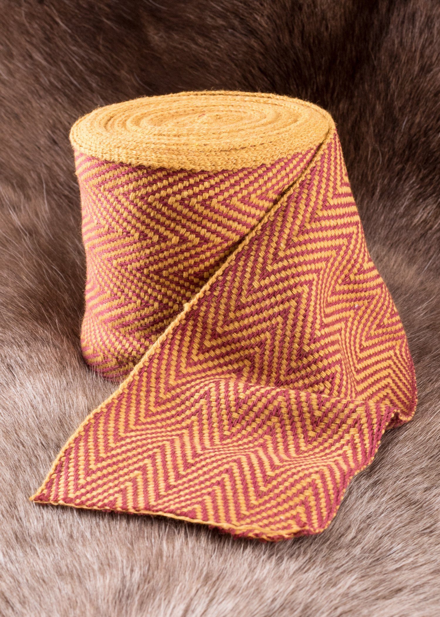 Wikinger-Kostüm Wikinger Wadenwickel, Fischgrätenmuster, div. Farben