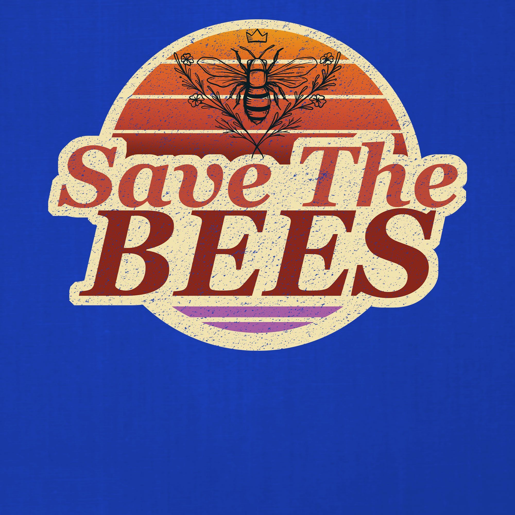 Kurzarmshirt Imker Herren Biene Formatee The Quattro Bees T-Shirt Honig - Blau Save (1-tlg)