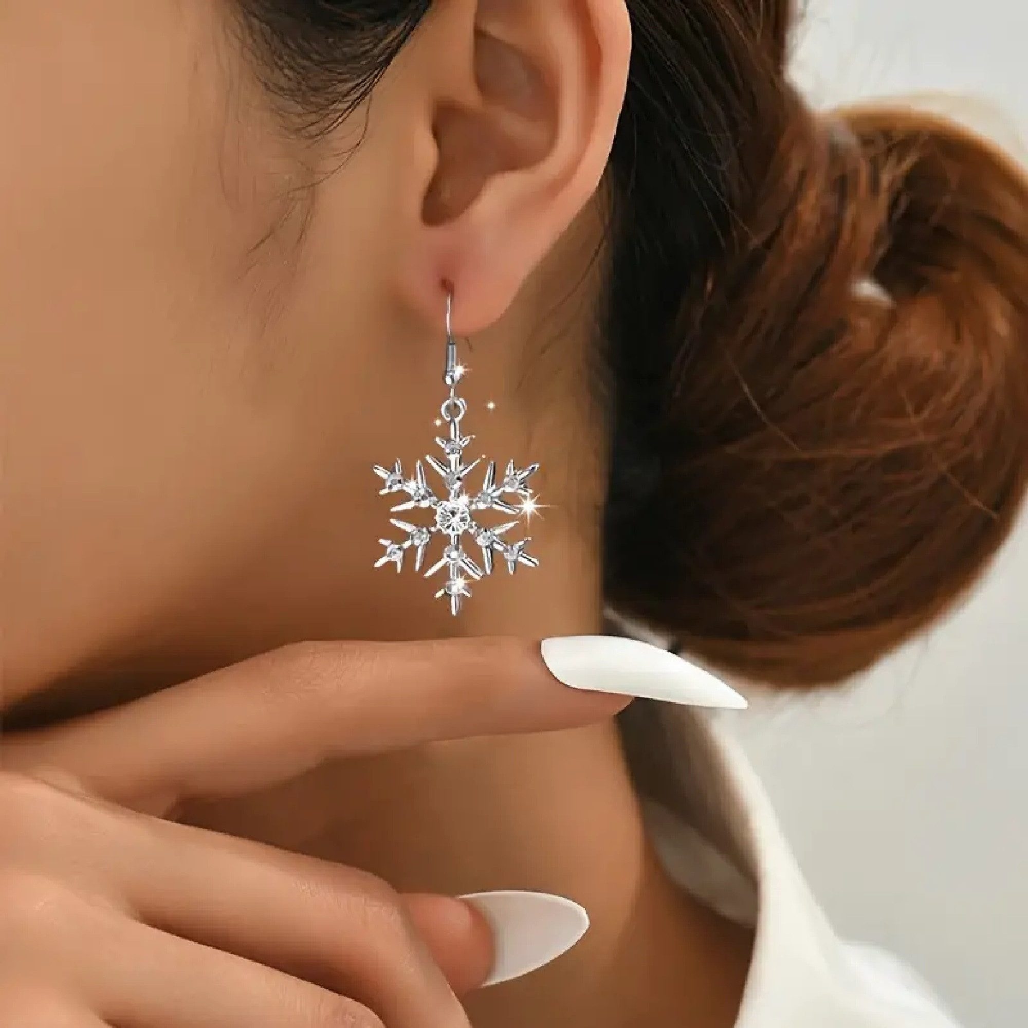 ONE ELEMENT Paar Ohrhänger Weihnachtsschmuck Ohrringe Ohrhänger Schneeflock günstig online kaufen