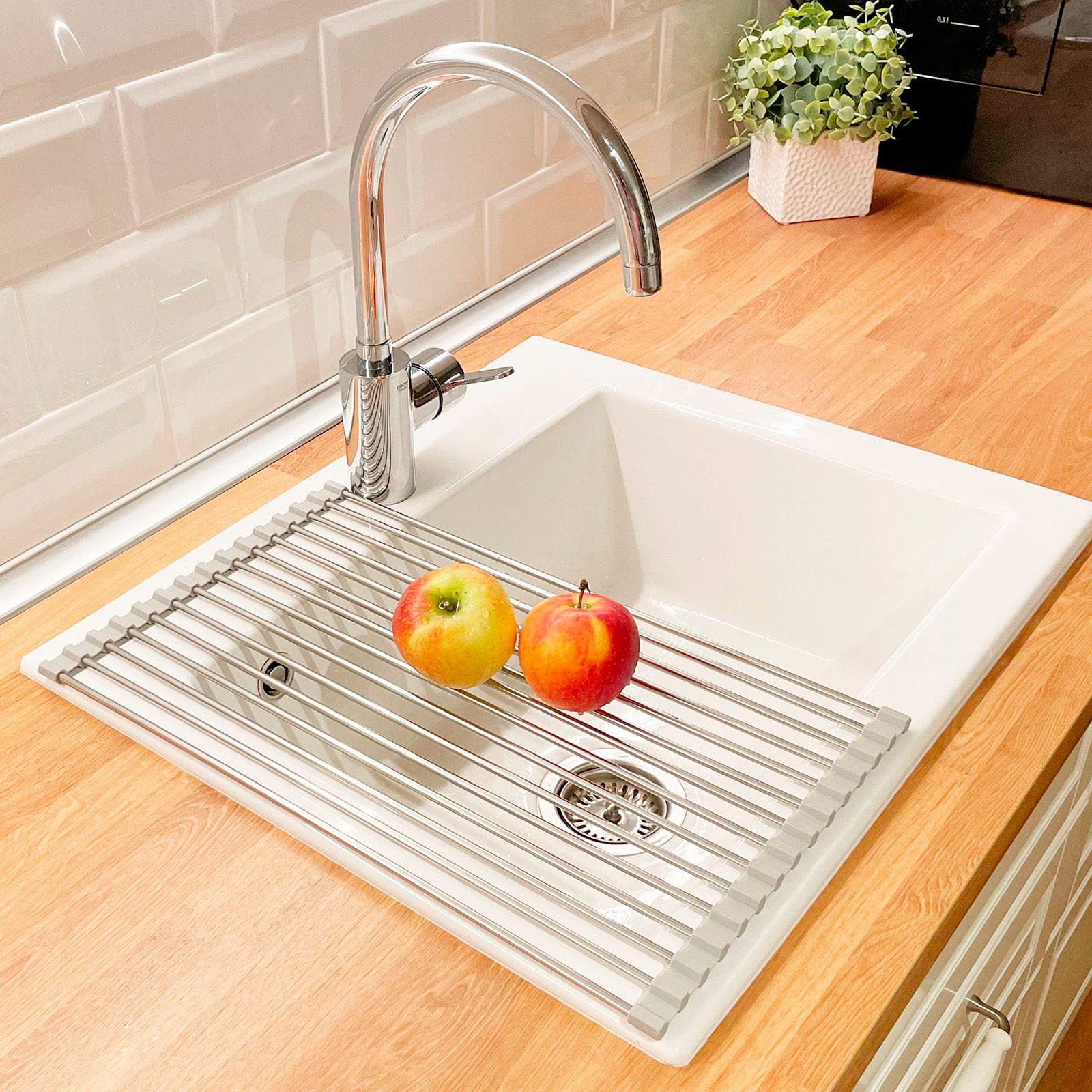 WESTMARK Abtropfmatte Home, Edelstahl, rollbar