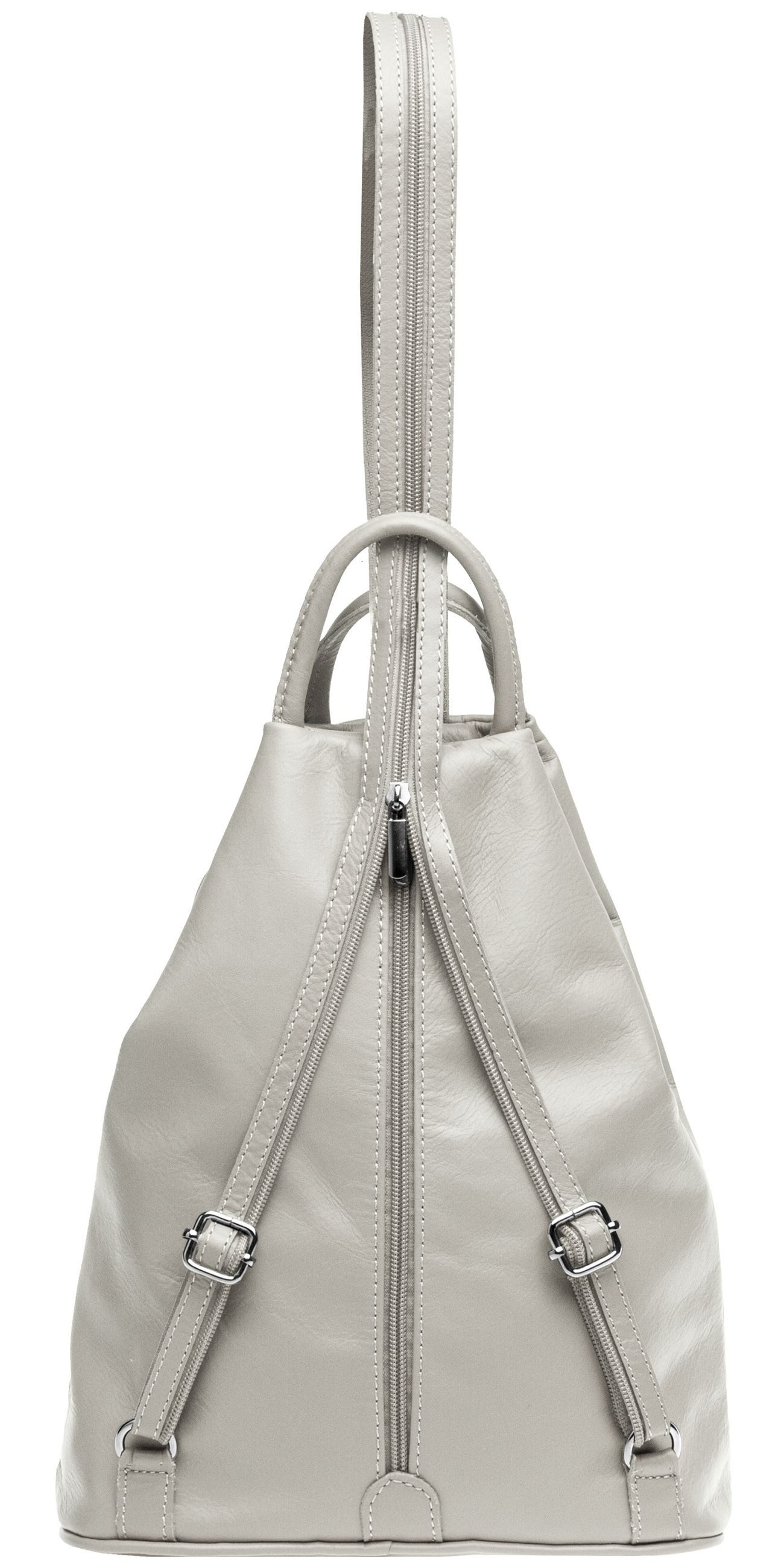 Caspar Cityrucksack 2in1 sportliche Leder Schultertasche - SIGNATURE LINE - Modell No.782