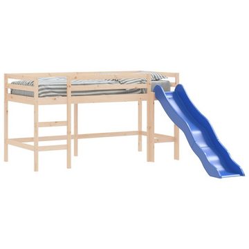 vidaXL Bett Kinderhochbett mit Rutsche 80x200 cm Massivholz Kiefer