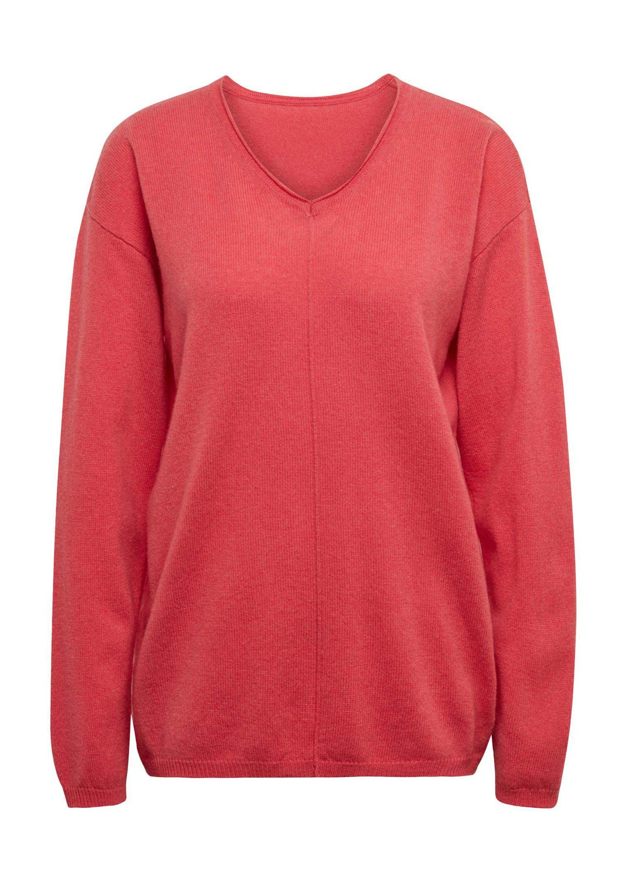 GOLDNER Strickpullover Basicpullover mit V-Ausschnitt Strickpullover mit Te günstig online kaufen