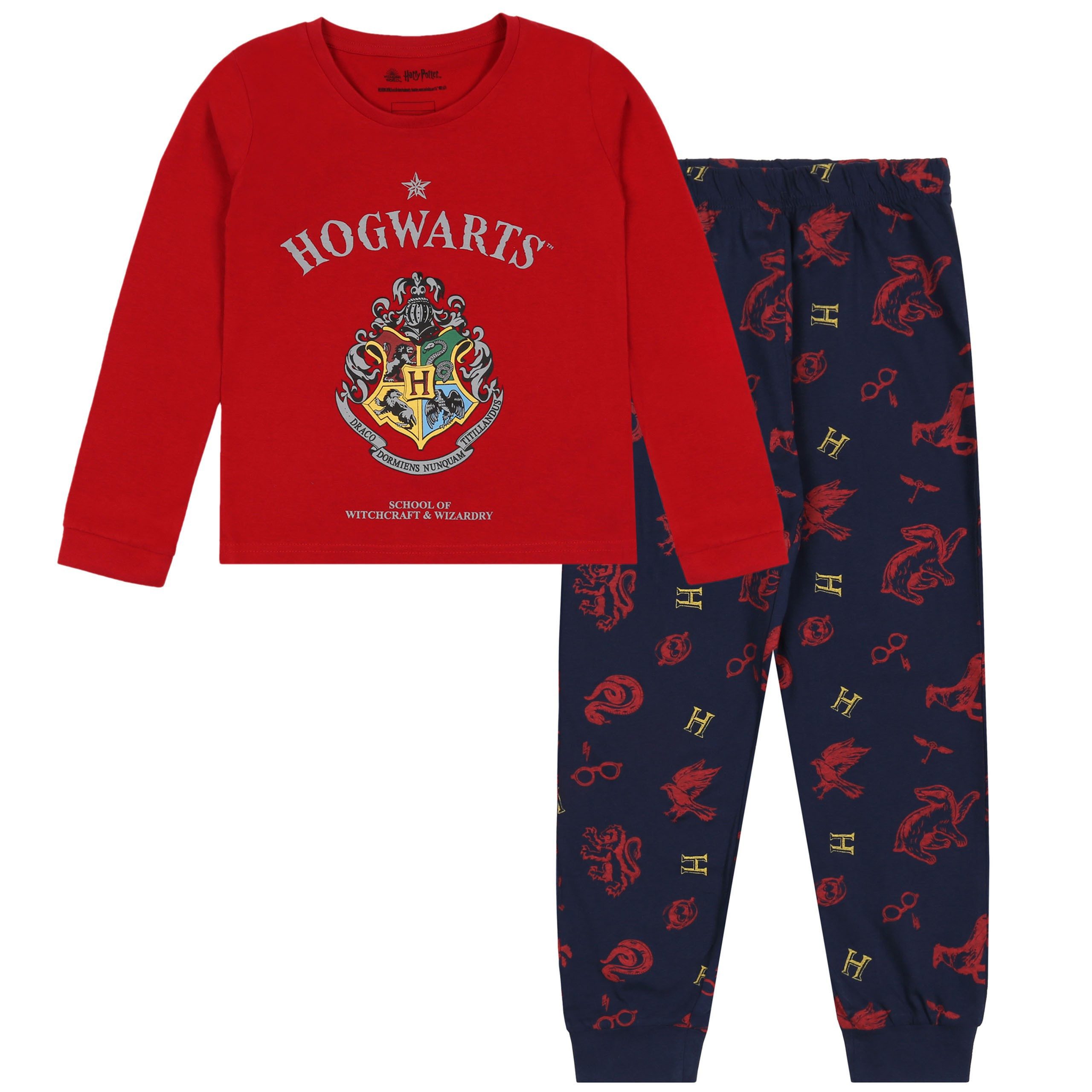 Sarcia.eu Pyjama Harry Potter Jungen Schlafanzug mit langer Hose, langen Ärmeln 6 Jahre