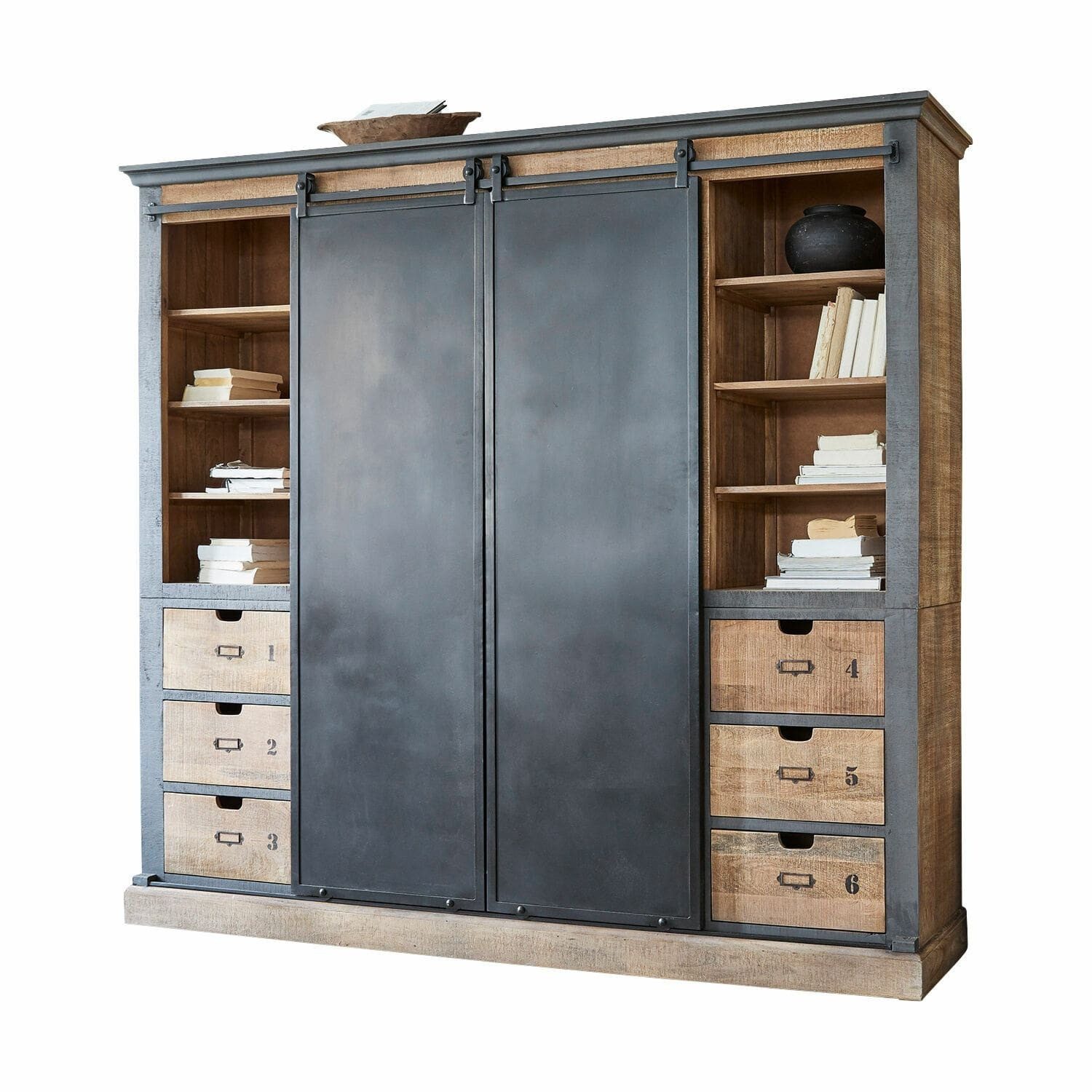 Mirabeau Stauraumschrank Schrank Vulmont braun/schwarz