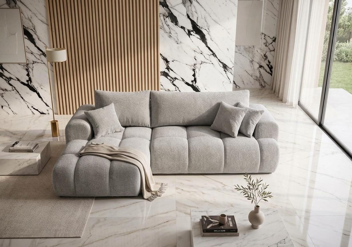 B&B Home Big-Sofa Sofa Vitton III mit Schlaffunktion L-Form mit Bettkasten, L-form Couch rechts oder links