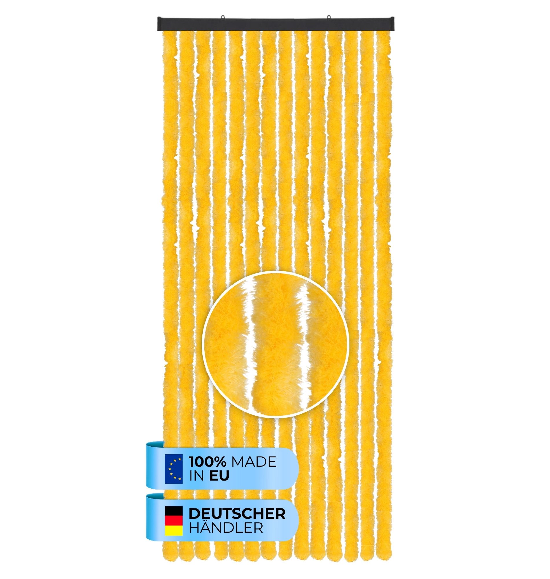 Bestlivings Insektenschutz-Vorhang Chenille viele Größen/Farben, geräuschlos, luftdurchlässig, wetterfest, langlebig, Made in EU