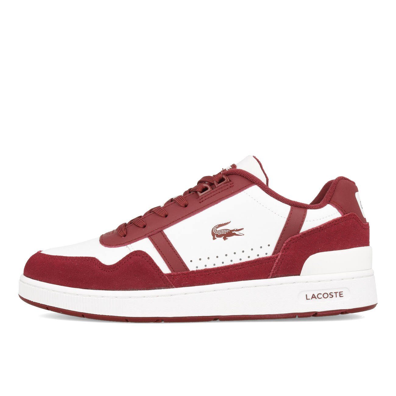 Lacoste Lacoste T-Clip 223 3 SMA Herren White Burgundy Sneaker