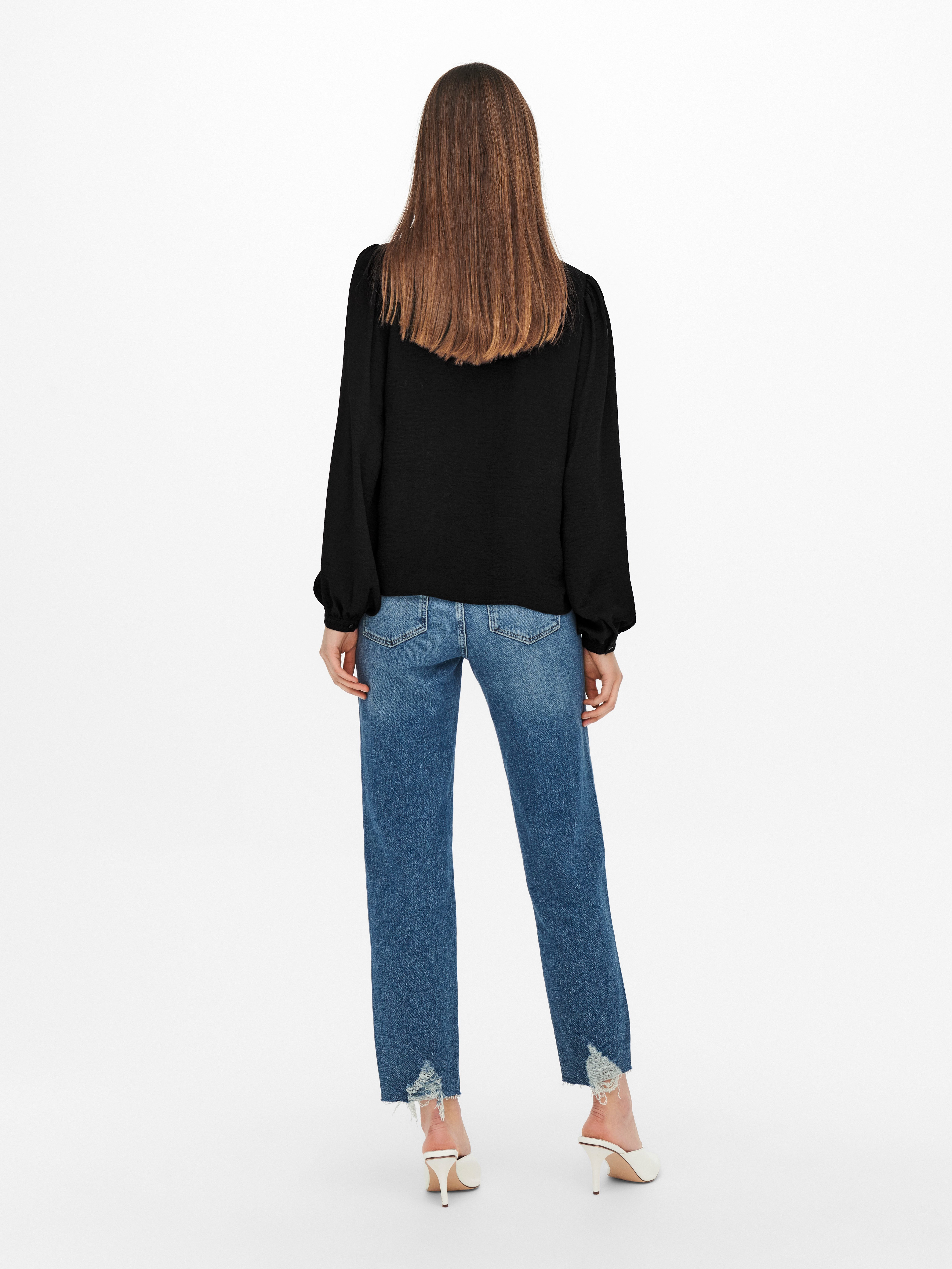 JDY Rüschenbluse JDYELLIS L/S LACE SHIRT WVN NOOS