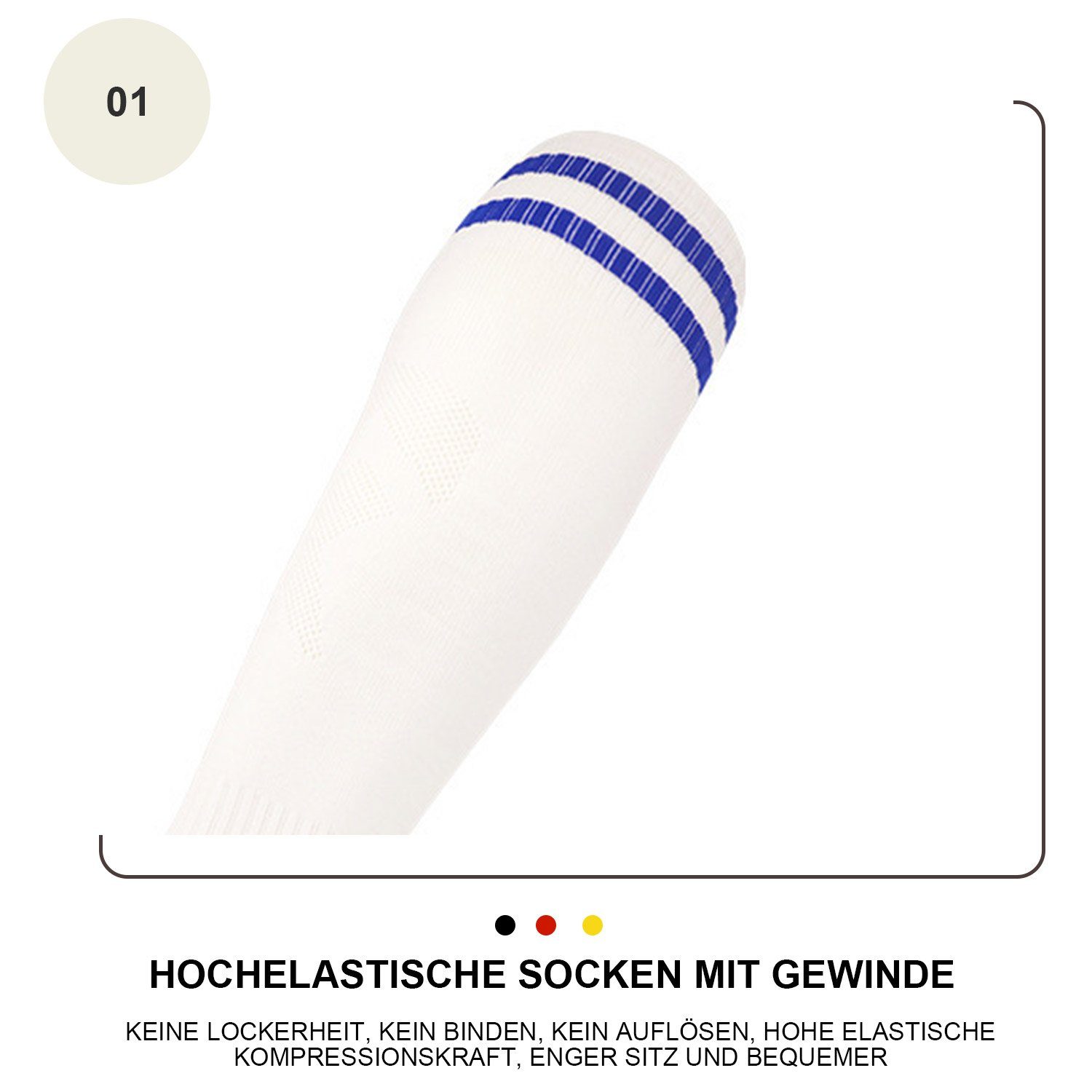 MAGICSHE Sportsocken Kinderfußball -Socken für Weiß2 Erwachsene Fußballtraining, Neutral Socken Laufen Training Socken und Bewegung Fadenfäden