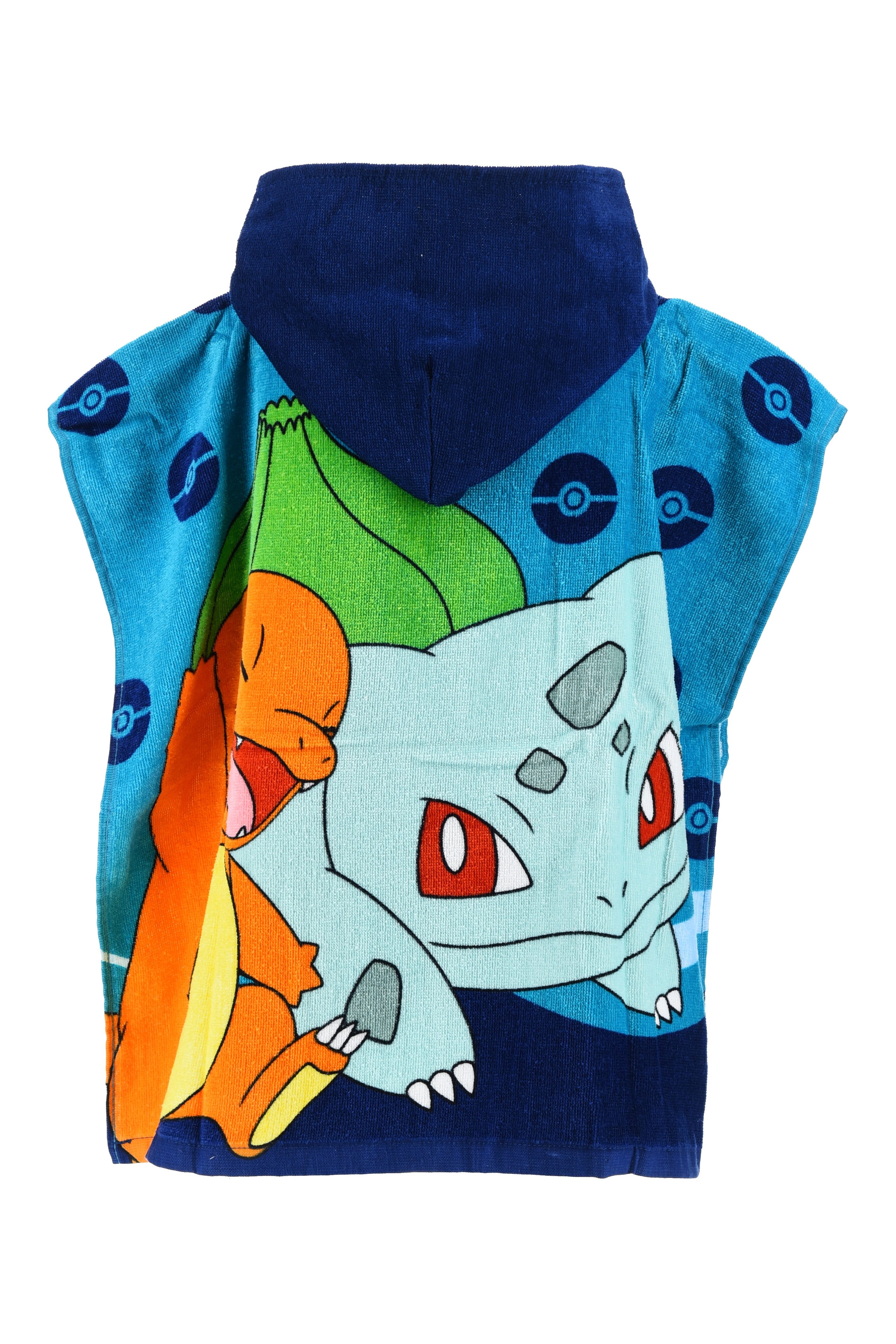 POKEMON JUEGO DE CARTAS Badeponcho Pokemon Kinder-Badeponcho, Kapuze, Pikachu, Squirtle, 100% Baumwolle