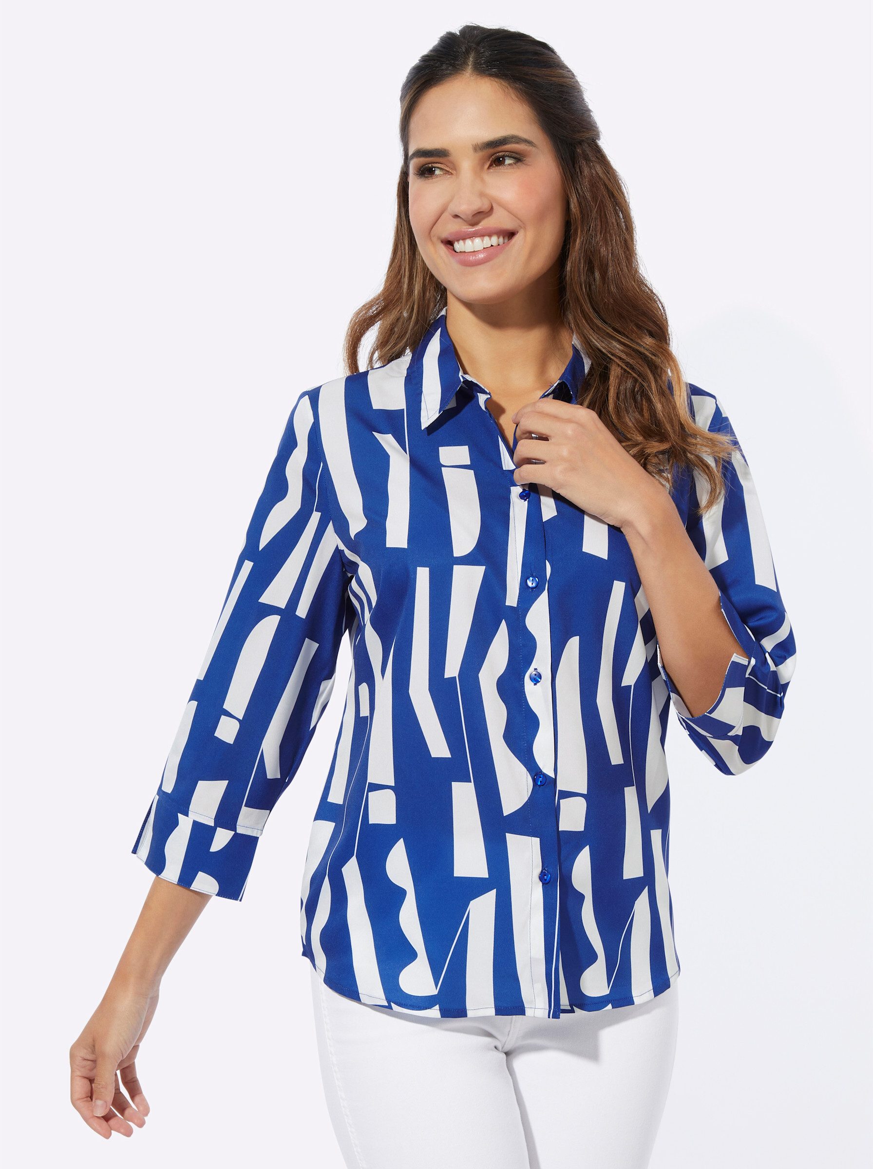 Sieh an! Klassische Bluse Hemdbluse günstig online kaufen