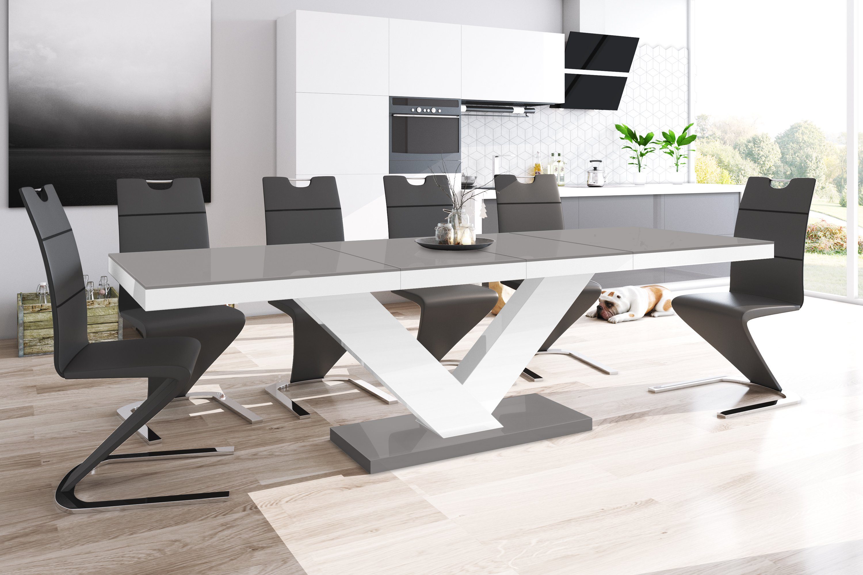 designimpex Esstisch Design Tisch HE-999 Grau günstig online kaufen