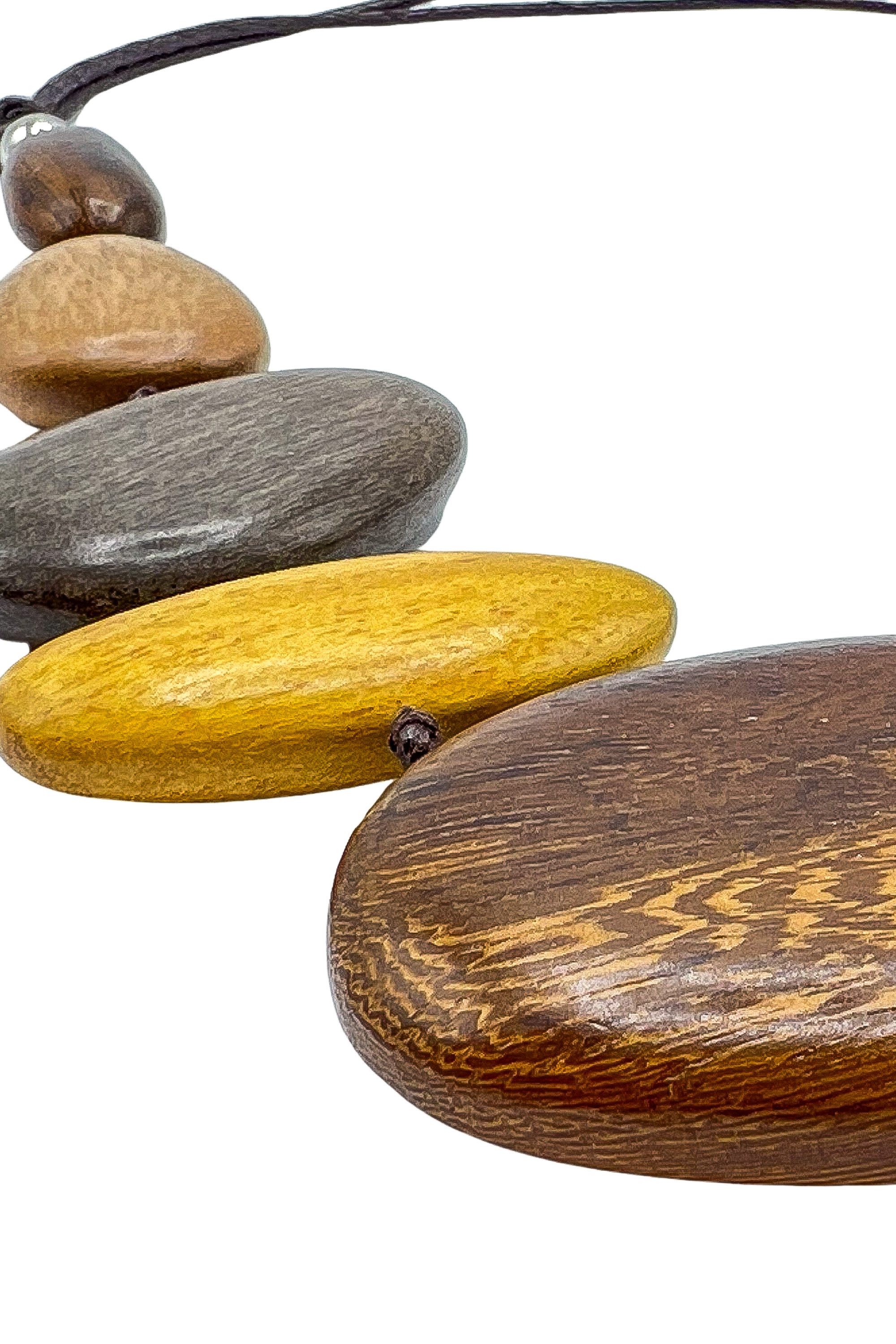 COLLEZIONE ALESSANDRO Lange Kette Wood, aus Holzperlen in verschiedenen Farben und Formen