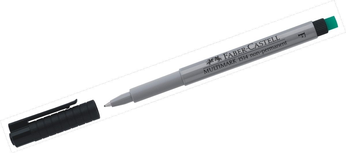 Faber-Castell Folienstift Folienschreiber nonpermanent F schwarz (10 Stück)