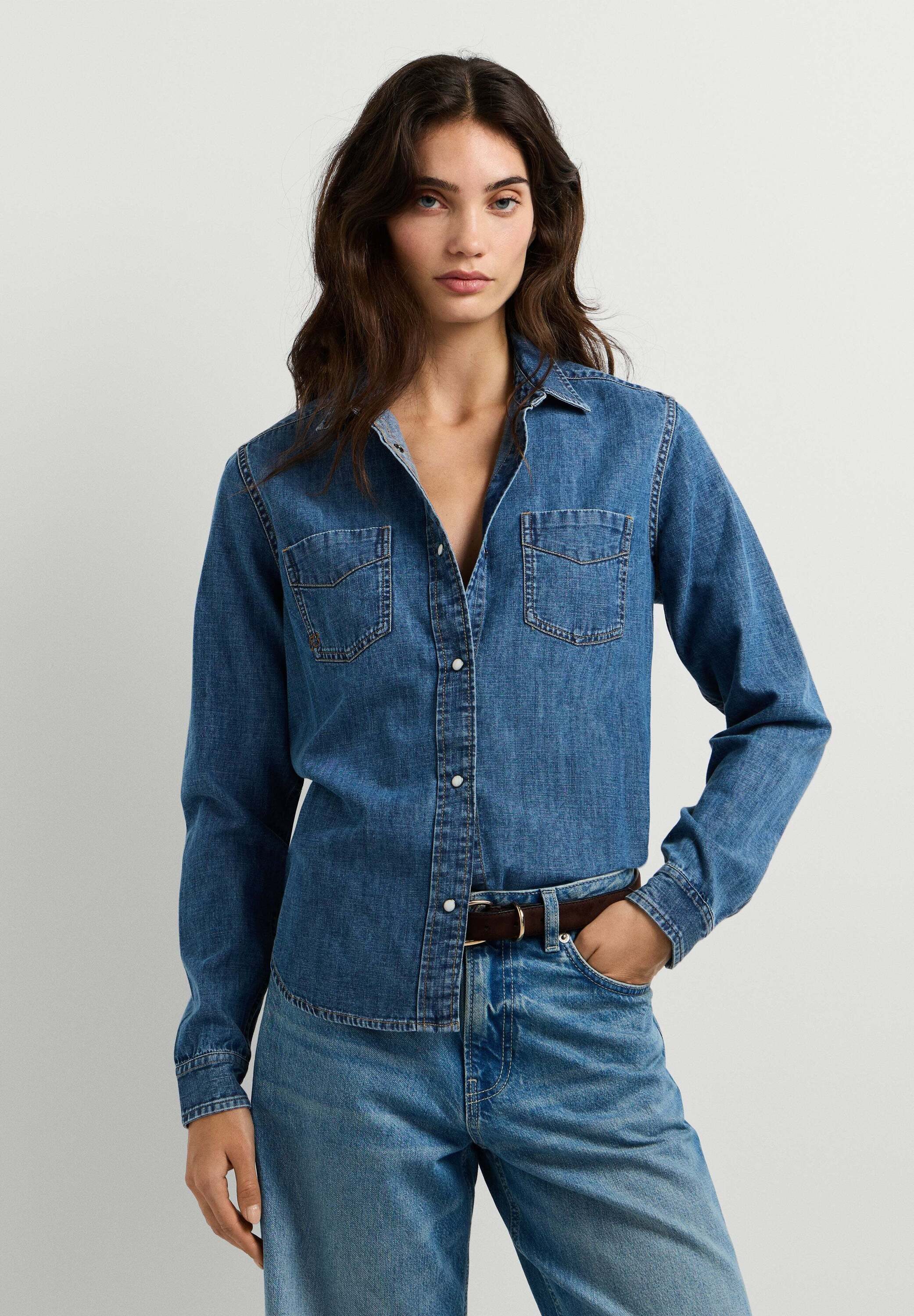 Pepe Jeans T-Shirt denim shirt ABBEY AUTHENTIC SHIRT