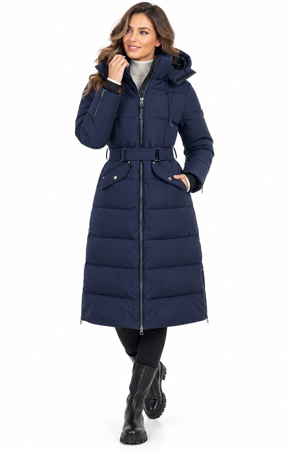 Geographical Norway Steppmantel Winter Jacke Parka Steppjacke Steppmantel Wintermantel Lange Mantel