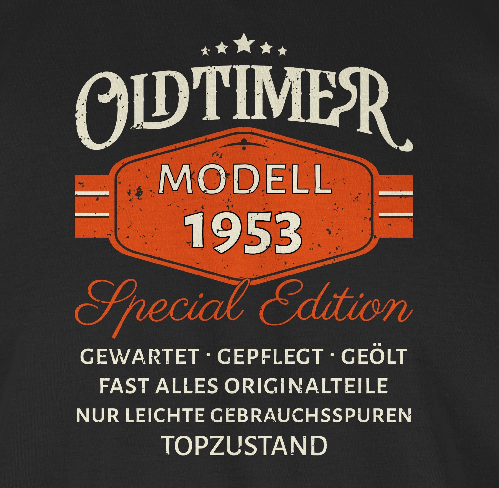 70. Modell Oldtimer Edition T-Shirt Shirtracer 1953 Original 01 Geburtstag Special Schwarz