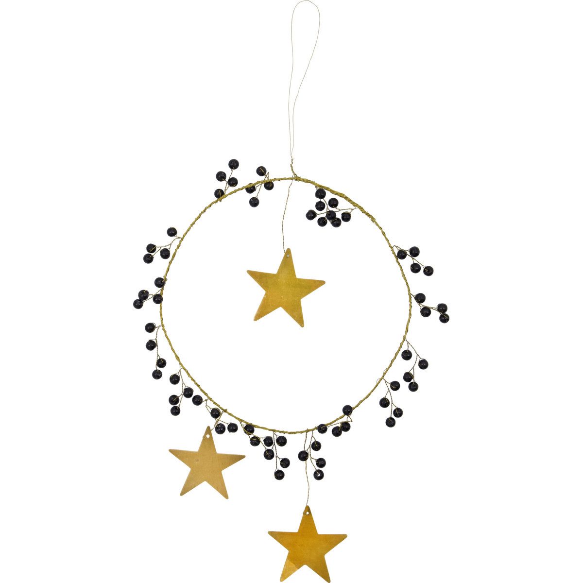 House Doctor Dekoobjekt House Doctor Ornament Ring STAR schwarz,messing, Ø 15cm