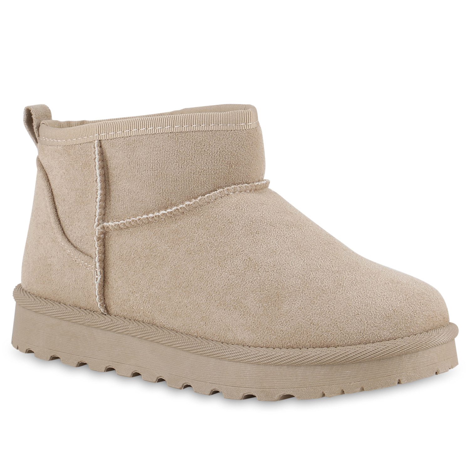 VAN HILL 841491 Winterstiefelette Damen Warm Gefüttert Winter Boots Stiefeletten Profil-Sohle