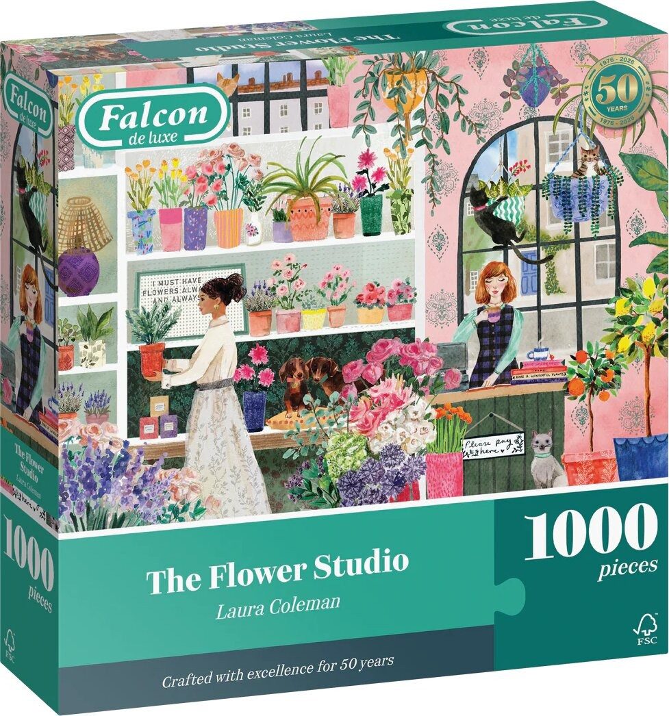 Falcon Puzzle FALCON Puzzle Blumenstudio 1000 dls, Puzzleteile