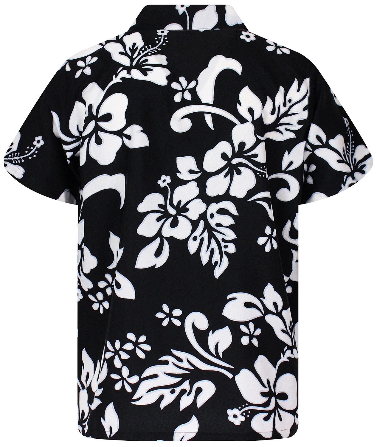 King Kameha Hawaiihemd Hibiscus Übergrößen 7XL-12XL Kurzarm Front-Tasche Stylish Unisex